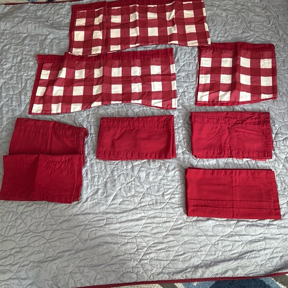 Red and White Checkered Curtains